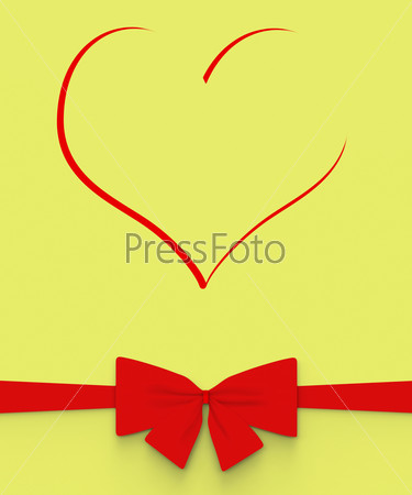 Heart With Bow Meaning Anniversary Present Or Marriage Gift