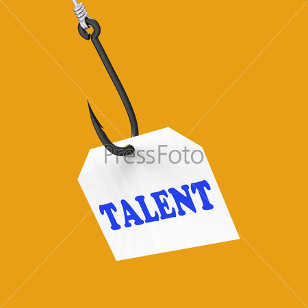 Talent On Hook Showing Special Skills Talents And Abilities