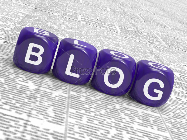 Blog Dice Showing Writing News Marketing Or Opinion
