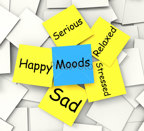 Moods Note Showing State Of Mind