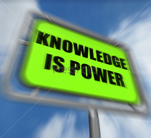 Knowledge is Power Sign Displaying Education and Development for Success