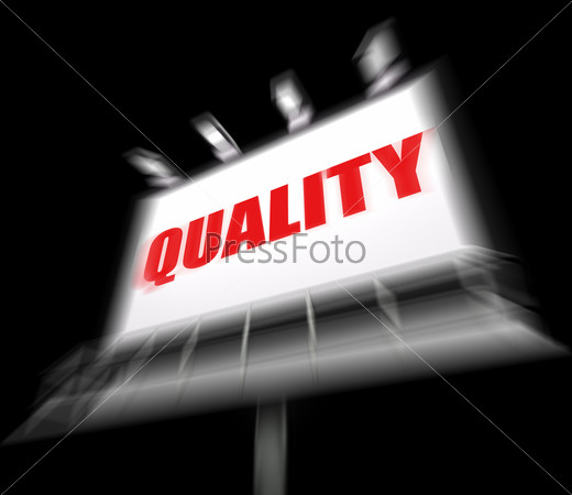 Quality Sign Displaying Condition Aspect or Certified Perfect