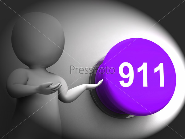 911 Pressed Showing Emergency Number And Services
