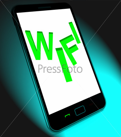 Wifi On Mobile Showing Internet Hotspot Wi-fi Access Or Connection