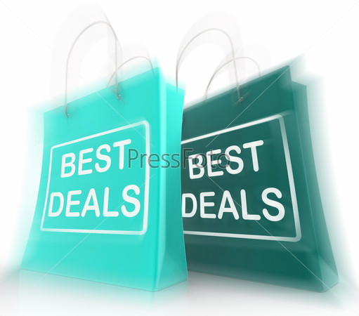 Best Deals Shopping Bags Representing Bargains and Discounts