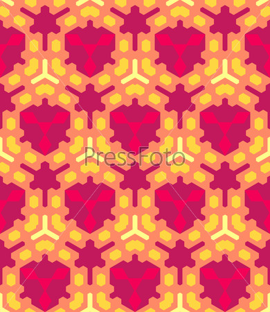 red orange yellow color abstract triangle geometric seamless pattern