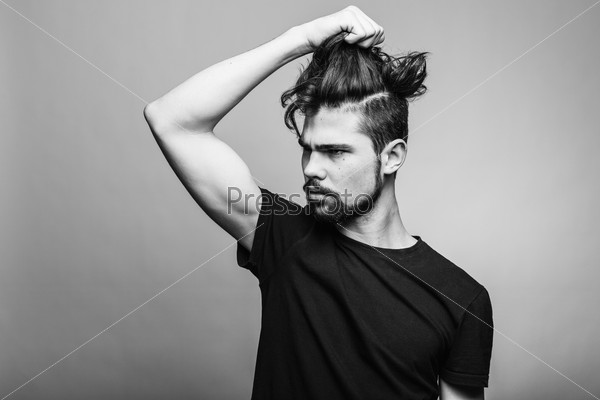 Emotion portrait of young man