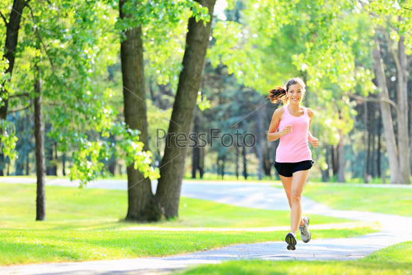 Springtime Sport A Woman Jogging Or Running Jogging Outfit Sports