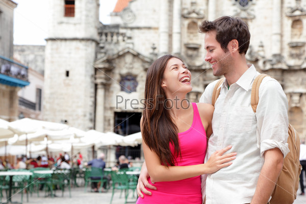 Tourists - happy couple