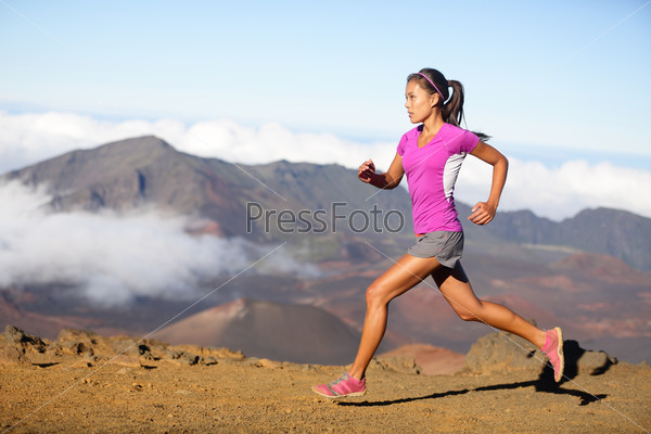 Female running athlete - woman trail runner