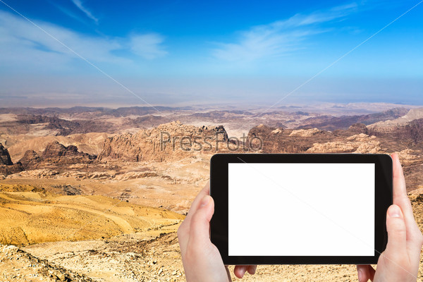 Photo of mountain landscape of Jordan near Petra