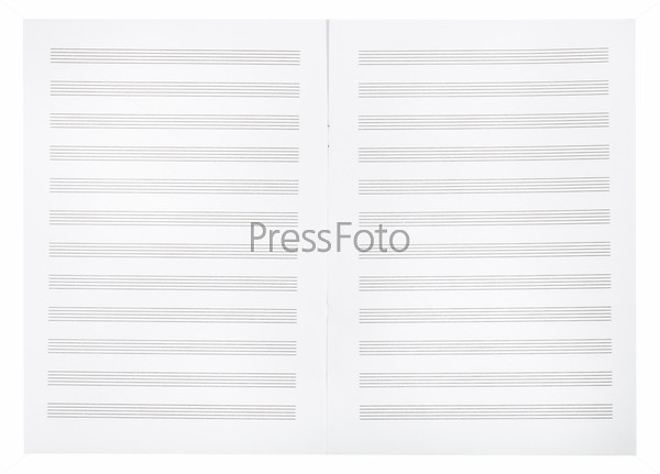 background from blank double pages of music book