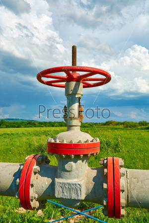 Gas pipe with a tap valve