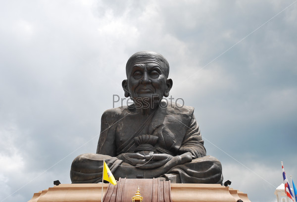 Statue of monk Luang Pu Thuad, Thailand