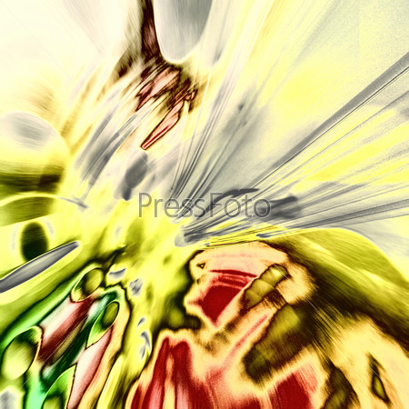art abstract colorful explosion light background with bright yellow, golden, green, olive and red blots
