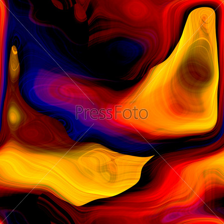 art abstract blurred rainbow background with gold, red, blue, black and yellow blots, seamless pattern