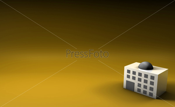 A Gold 3d Property Market Presentation Background