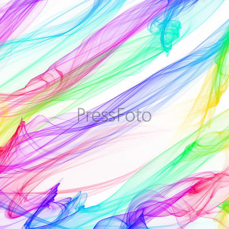 The magical form of rainbow smoke, abstract background