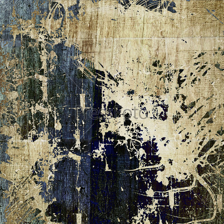 art dark blue, black and white beige abstract grunge graphic textile textured background with blots