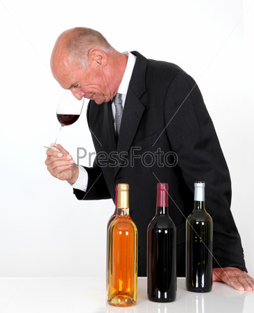 Senior man in wine business