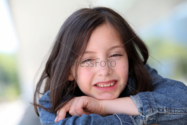 Portrait of cute grade-school girl