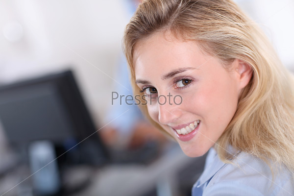 Portrait of smiling office worker