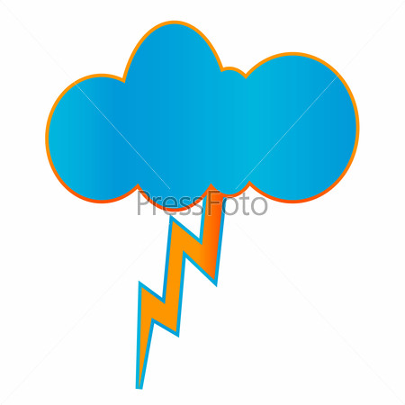Creative geometric thunderstorm icon