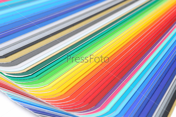 Color guide, close-up shot, shallow depth of field, stock photo