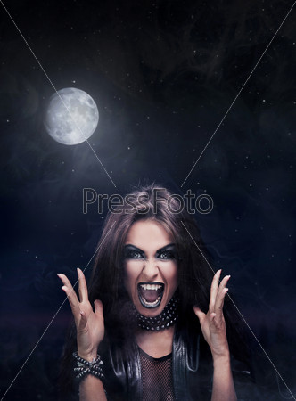 Evil rock-star woman