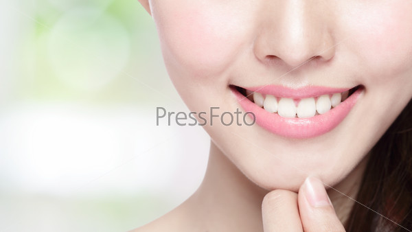 Young woman health teeth