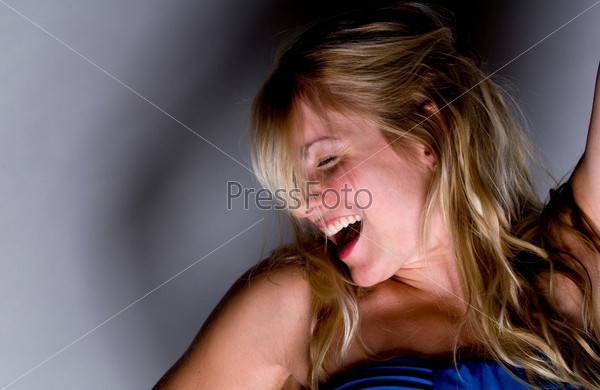 Portrait of a young woman partying
