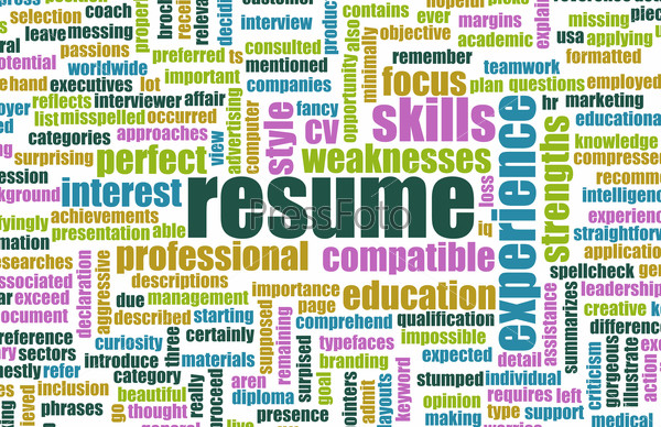 Job Resume of a Well Written CV Concept
