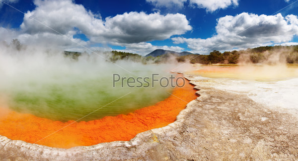 Champagne Pool, hot thermal spring, New Zealand