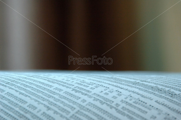 Close-up of financial pages of business newspaper
