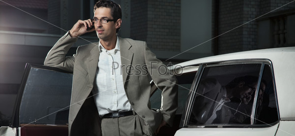 Handsome man with phone