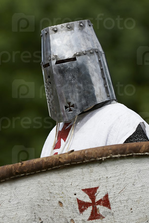 Medieval knight with shield