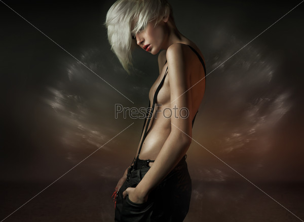 Conceptual image of a young fashionable beauty