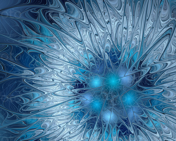Ice crystal patterns frozen background. Fractal artwork for creative design.