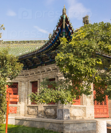 Chinese pavilion in the city park