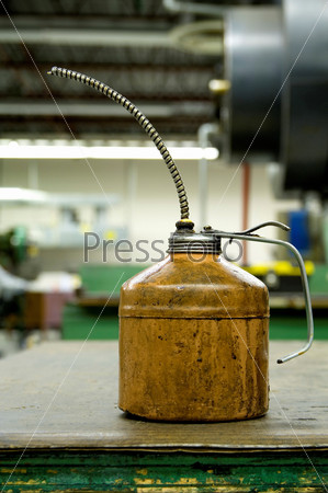 Oil can on factory