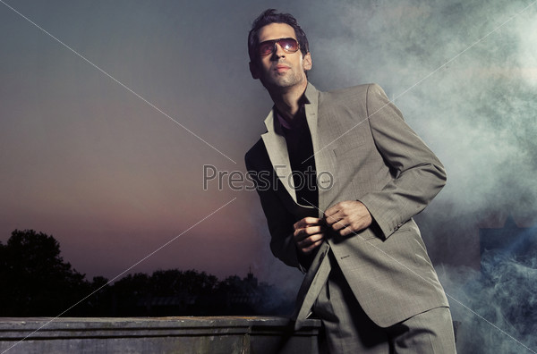 Handsome man wearing sunglasses
