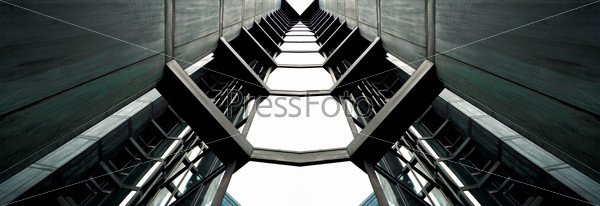Mirrored architectural composition