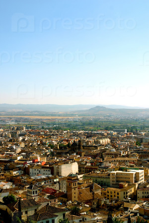 Aerial view of Granada Spain.