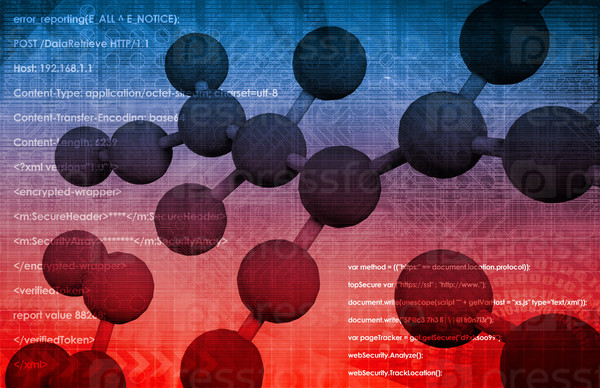 Science Research Background with Moving Data Art