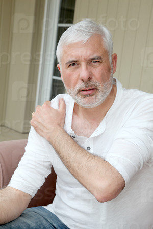 Senior man with osteoarthritis pain