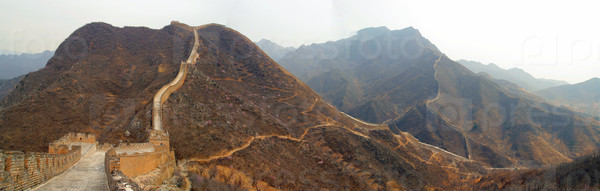 A landscape stock photo of the Great Wall of China China Asia
