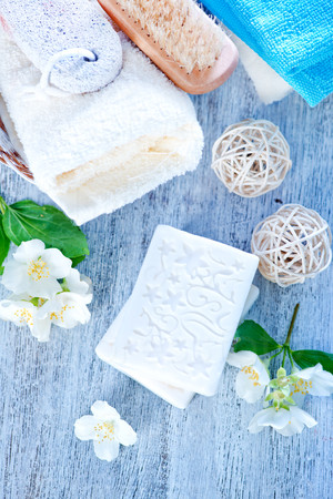 White aroma soap