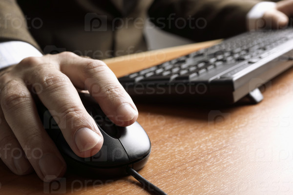 Businessman work on computer, see other image in my portfolio, stock photo