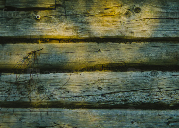 Old wood wall of the building in the village