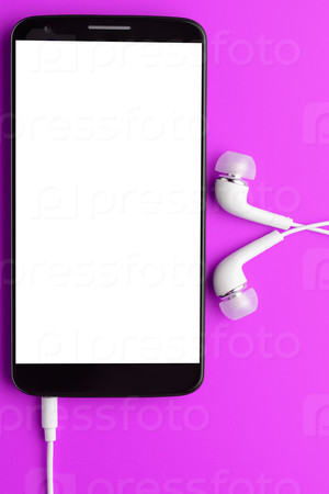 Smartphone with connected headphones